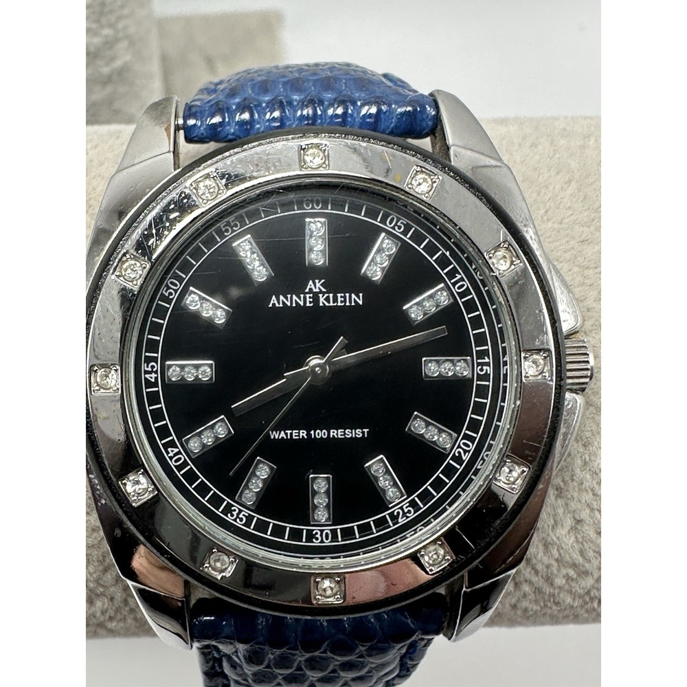 Anne Klein 10/9279 New Battery Ladies Watch 27MM 7" Blue Leather Band P27